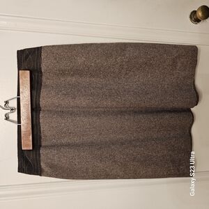 LOFT Gray Pencil Skirt Knee-Length Work
